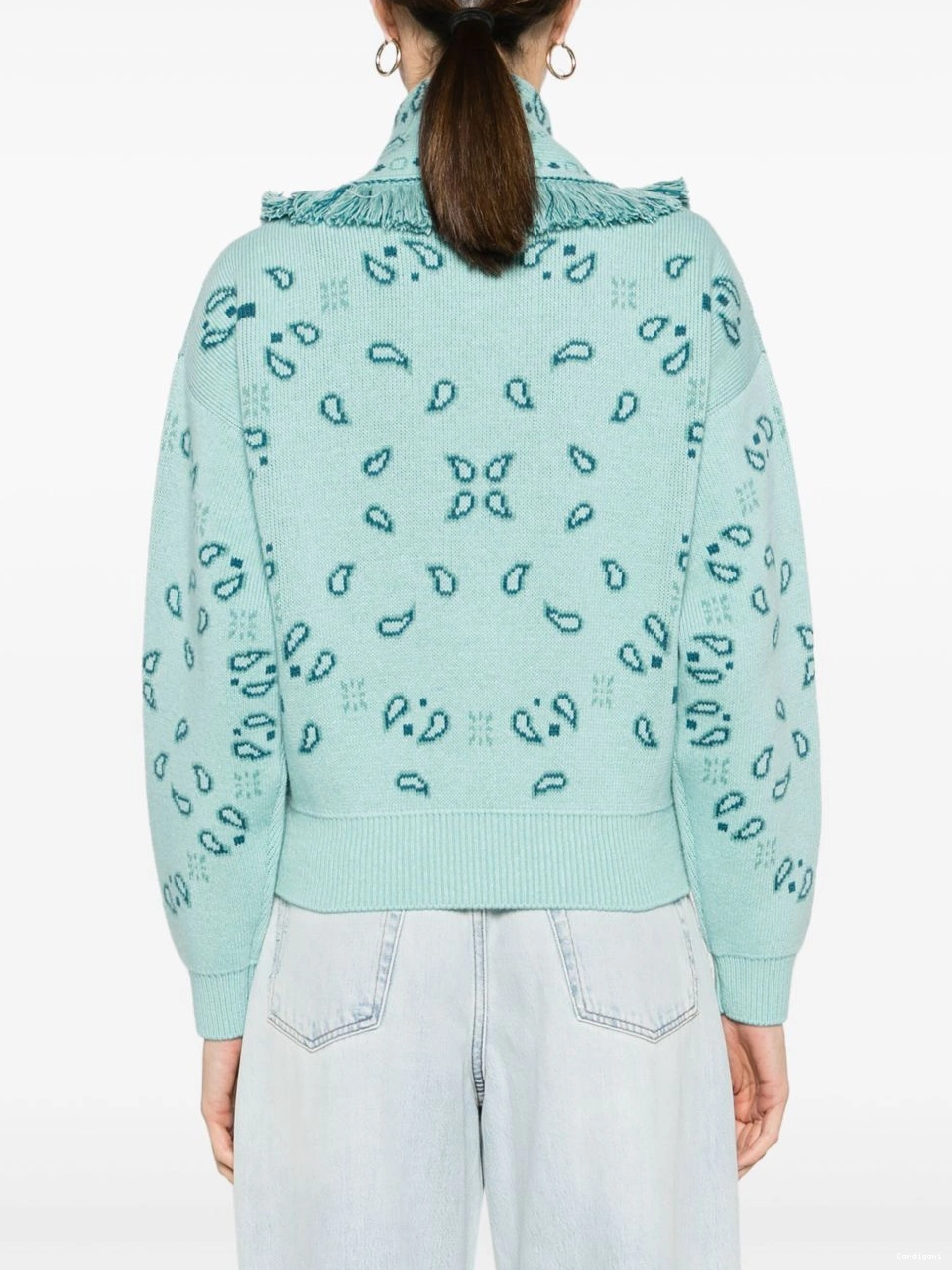 Cheap Alanui bomber cardigan Women bandana-jacquard 0412